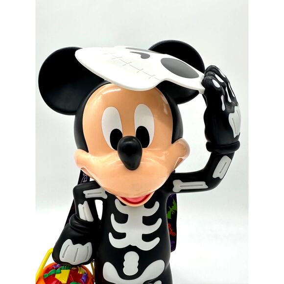 Disney Parks Mickey Mouse Glow In The Dark Halloween Popcorn Bucket Skeleton - Picture 2 of 9